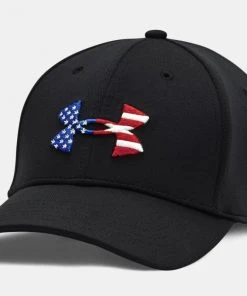 Under Armour Men's Freedom Blitzing Hat, Black/Red