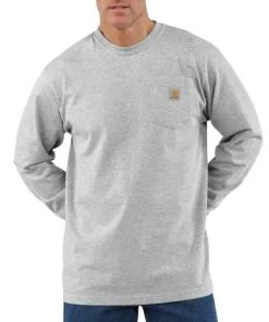 Carhartt Workwear Long-Sleeve Pocket T-Shirt -Clothing & Footwear store k126hgy 1