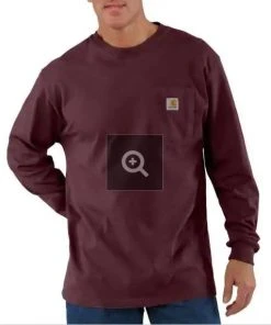 Carhartt Workwear Long-Sleeve Pocket T-Shirt -Clothing & Footwear store k126prt