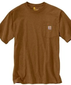 Carhartt Loose Fit Heavyweight Short-Sleeve Pocket T-Shirt Oiled Walnut Heather