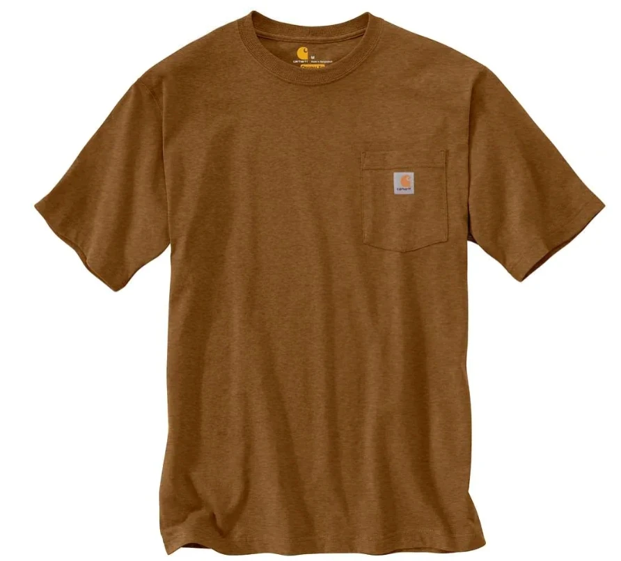 Carhartt Loose Fit Heavyweight Short-Sleeve Pocket T-Shirt Oiled Walnut Heather 3 Carhartt Loose Fit Heavyweight Short-Sleeve Pocket T-Shirt Oiled Walnut Heather