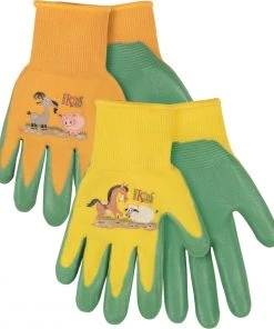 Kinco Kids' Farm Friends™ Nylon Knit Shell & Foam Nitrile Palm Glove