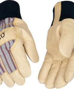 Kinco Kids' Lined Grain Leather Palm with Knit Wrist Glove - Youth (ages 7-12)