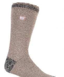 Grabber Heat Holders Men's Twist Socks - Clay/Black