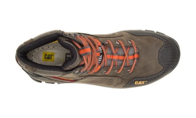 CAT Men's Navigator Mid Waterproof Steel Toe Work Boot - Dark Gull Grey 4 CAT Men's Navigator Mid Waterproof Steel Toe Work Boot - Dark Gull Grey - Image 2
