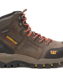 CAT Men's Navigator Mid Waterproof Steel Toe Work Boot - Dark Gull Grey