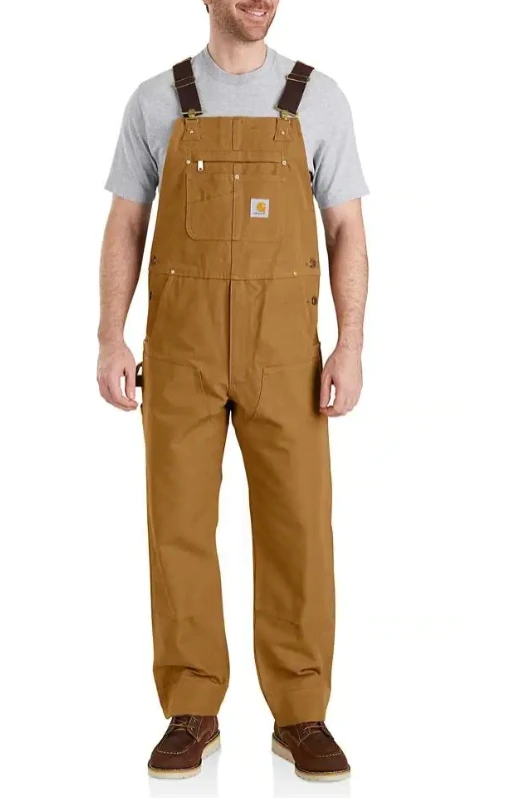 Carhartt Relaxed Fit Duck Bib Overall Brown 3 Carhartt Relaxed Fit Duck Bib Overall Brown