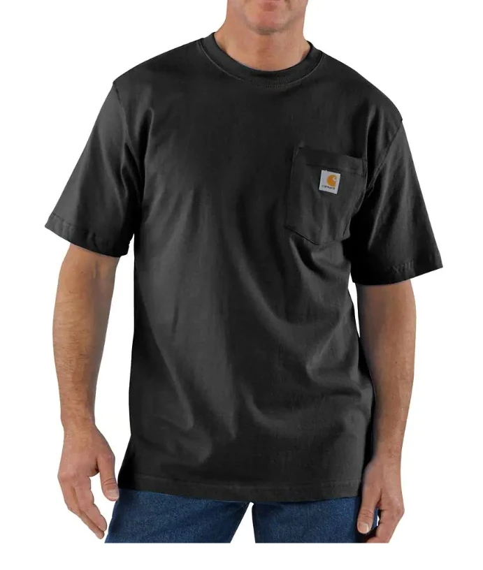 Carhartt Loose Fit Heavyweight Short-Sleeve Pocket T-Shirt Black 3 Carhartt Loose Fit Heavyweight Short-Sleeve Pocket T-Shirt Black