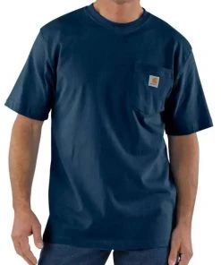 Carhartt Loose Fit Heavyweight Short-Sleeve Pocket T-Shirt Navy